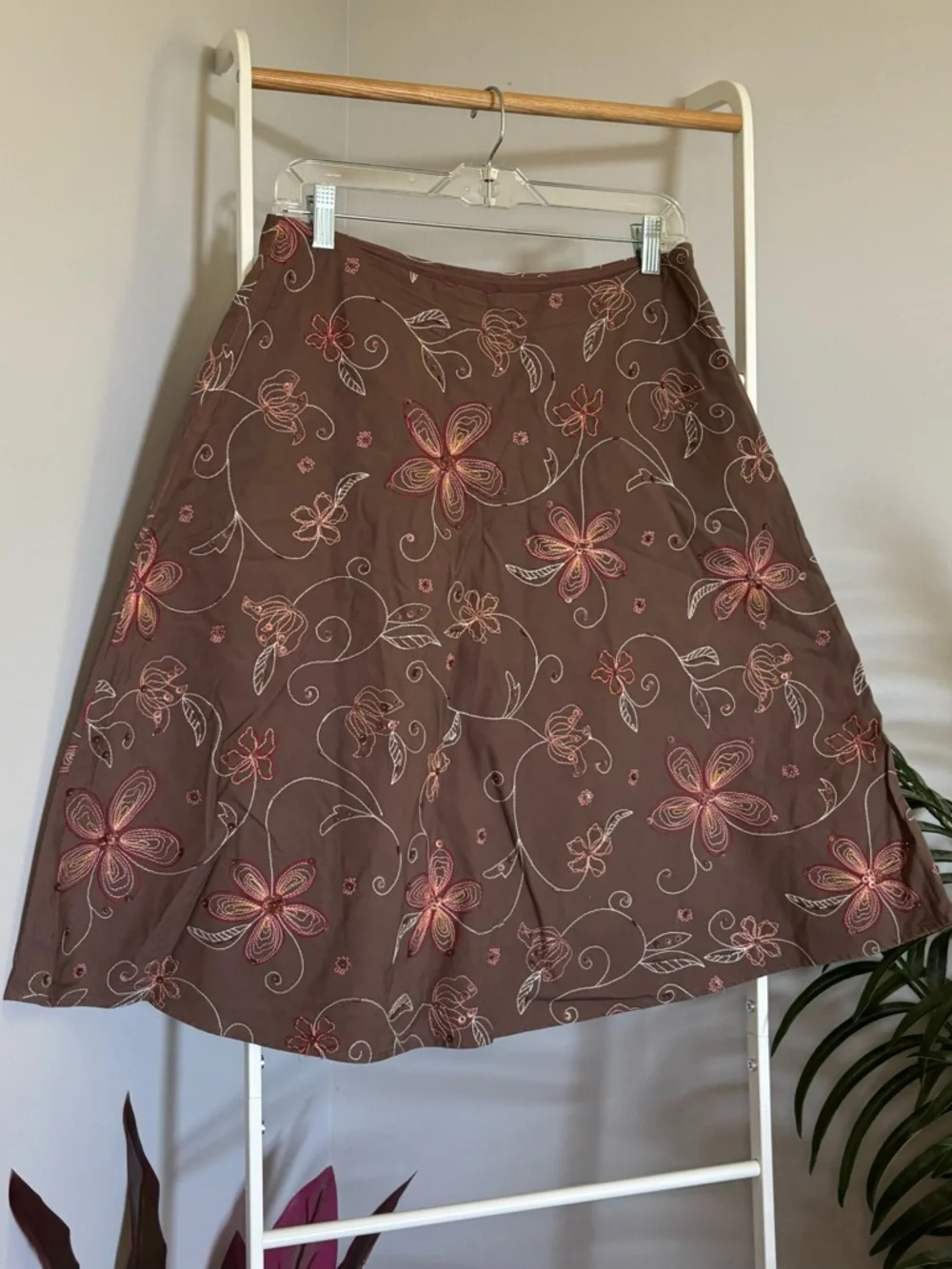 Covington Embroidered Floral A-Line Skirt - Picture 7 of 13